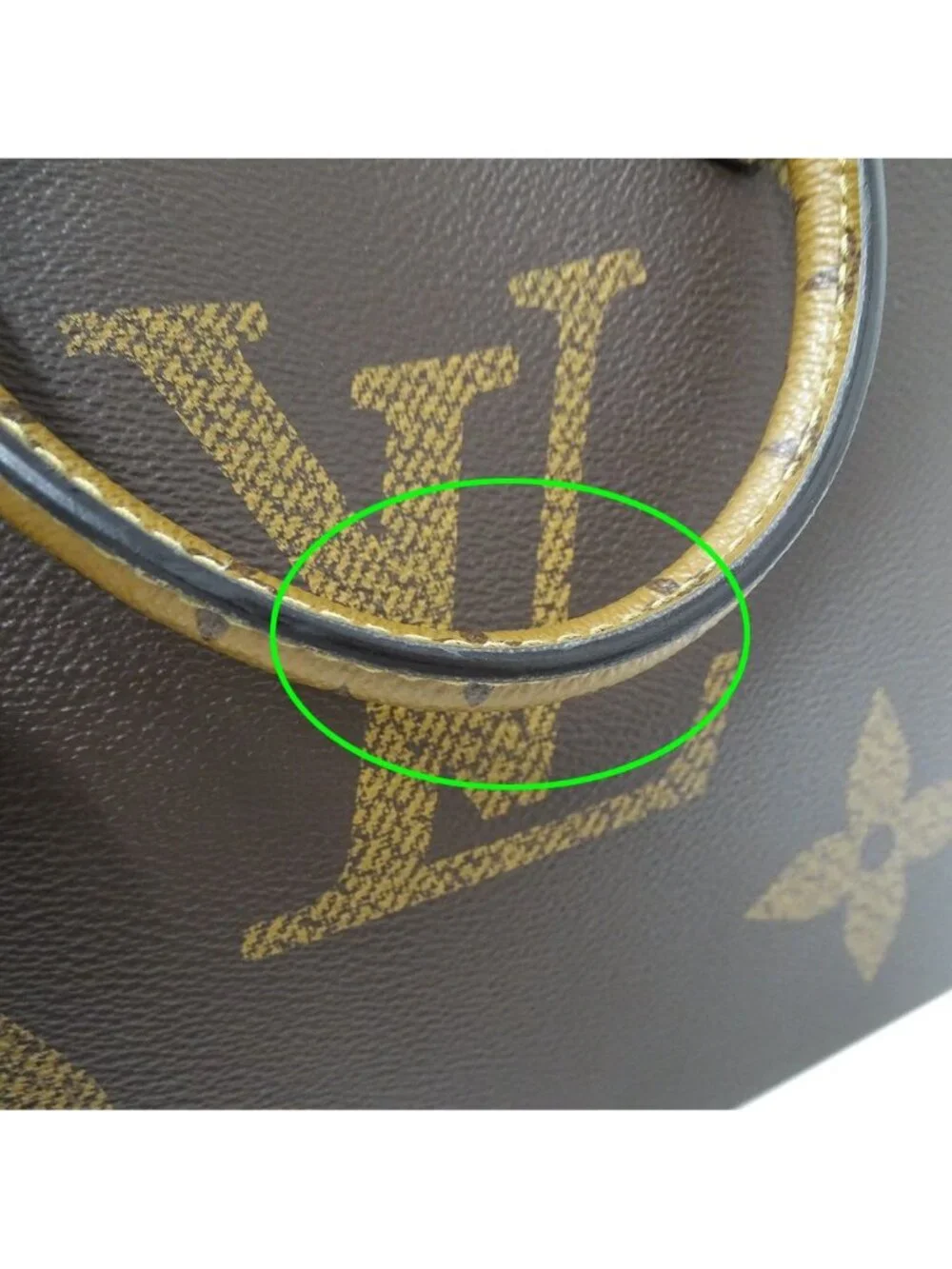 Louis Vuitton Monogram Giant Reverse Tote Shoulder Bag 2-Way On The Go MM Brown